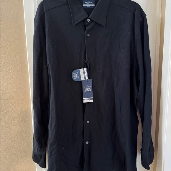 Saville Row Black Casual Button Down Shirt with Classic Collar new with tags - Picture 1 of 3